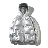 Men's Glossy Black Puffer Jacket