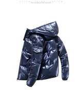 Men's Glossy Black Puffer Jacket