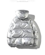 Men's Glossy Black Puffer Jacket