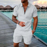 Men's Geometric Zipper Set