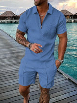 Men's Geometric Zipper Set