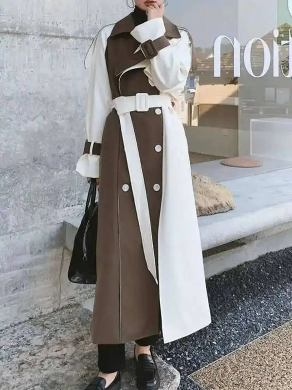 VOGUEOUS™ Two-Tone Statement Trench Coat