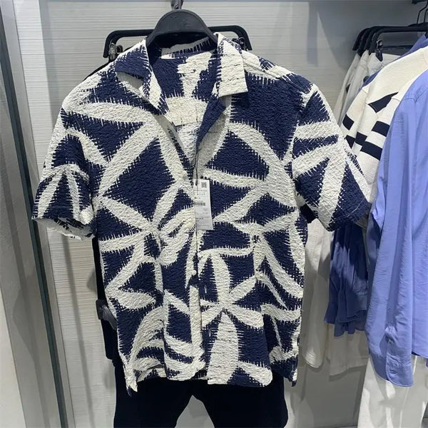 Men's Textured Abstract Shirt