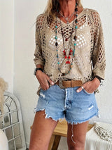 Crochet Knit Boho Top