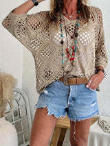 Crochet Knit Boho Top
