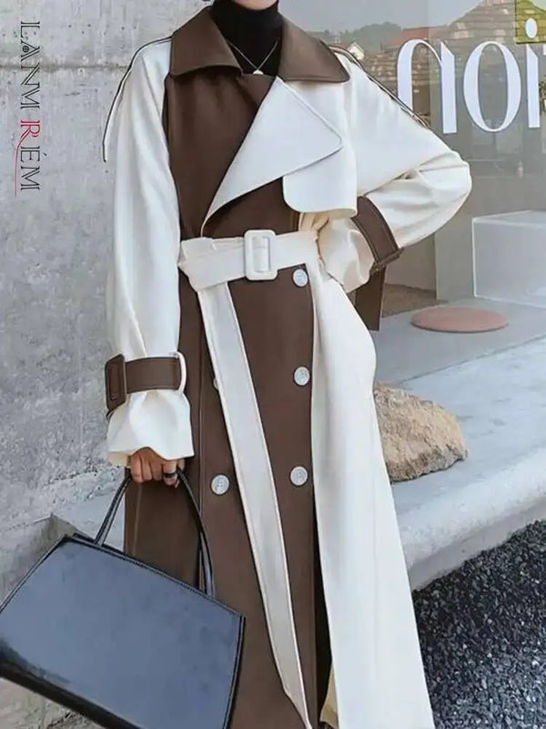 VOGUEOUS™ Two-Tone Statement Trench Coat