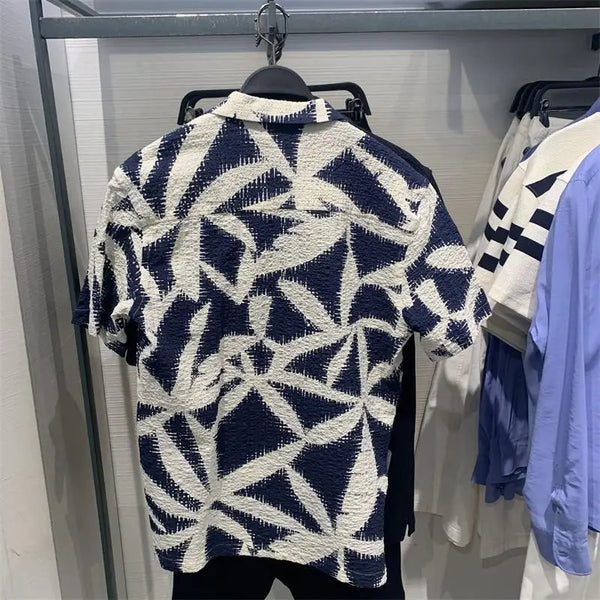 Men's Textured Abstract Shirt