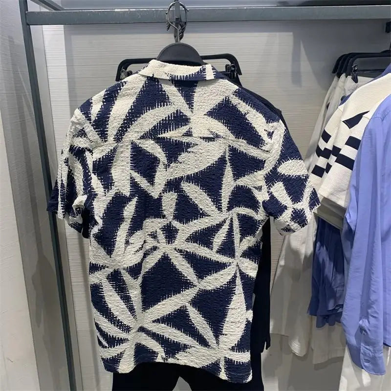 Men's Textured Abstract Shirt