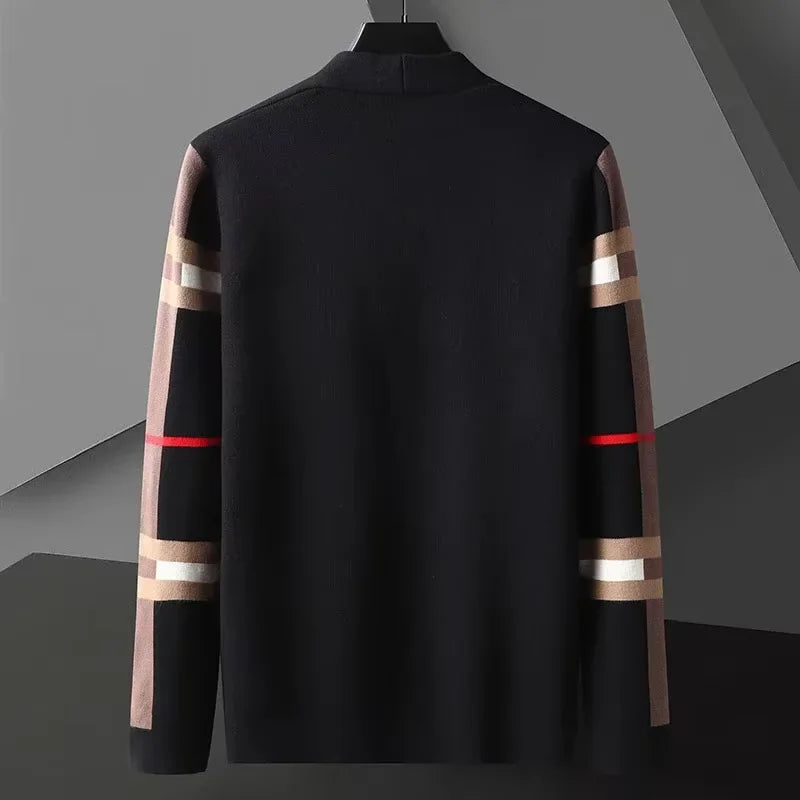 VOGUEOUS™ Heritage Striped Knit Cardigan