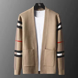 VOGUEOUS™ Heritage Striped Knit Cardigan