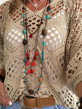 Crochet Knit Boho Top