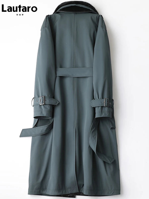 VOGUEOUS™ Luxe Faux Fur Trench Coat