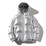 Men's Glossy Black Puffer Jacket